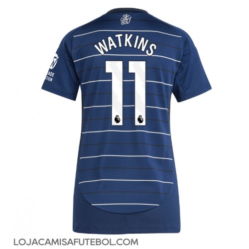 Camisa de Futebol Aston Villa Ollie Watkins #11 Equipamento Alternativo Mulheres 2024-25 Manga Curta